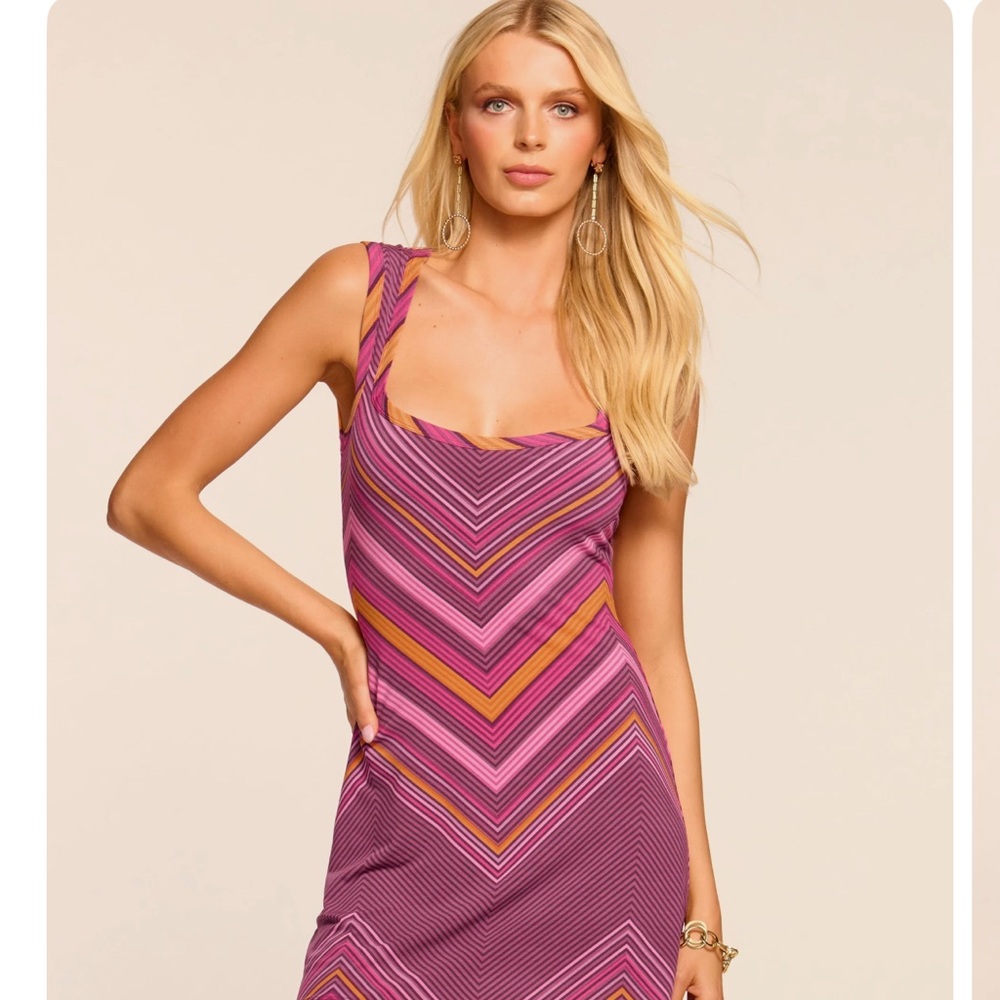 Vibrant Multicolor Chevron Dress